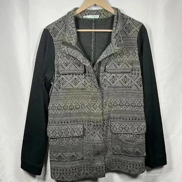 Maurices medium weight jacket womens large zip closure gray black - Picture 1 of 5
